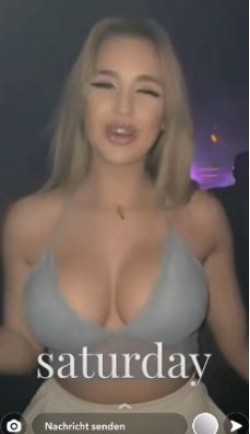 Anna Malygon AKA Maligoshik Black Lingerie Nipple Slip